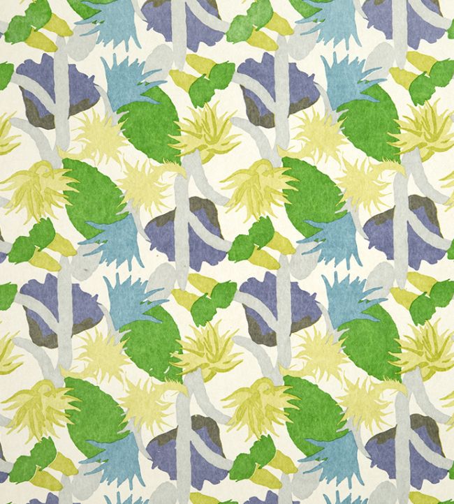 Cactus Flower Wallpaper - Grass - Christopher Farr Cloth - CFW208 - 03 - Premier Wallcovering