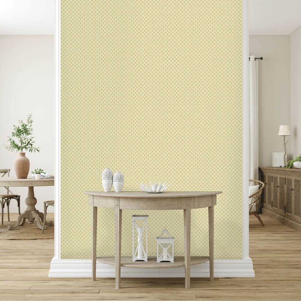 Caledon Wallpaper - Mustard Cream - Timothy Wilman - TW2513 - Premier Wallcovering