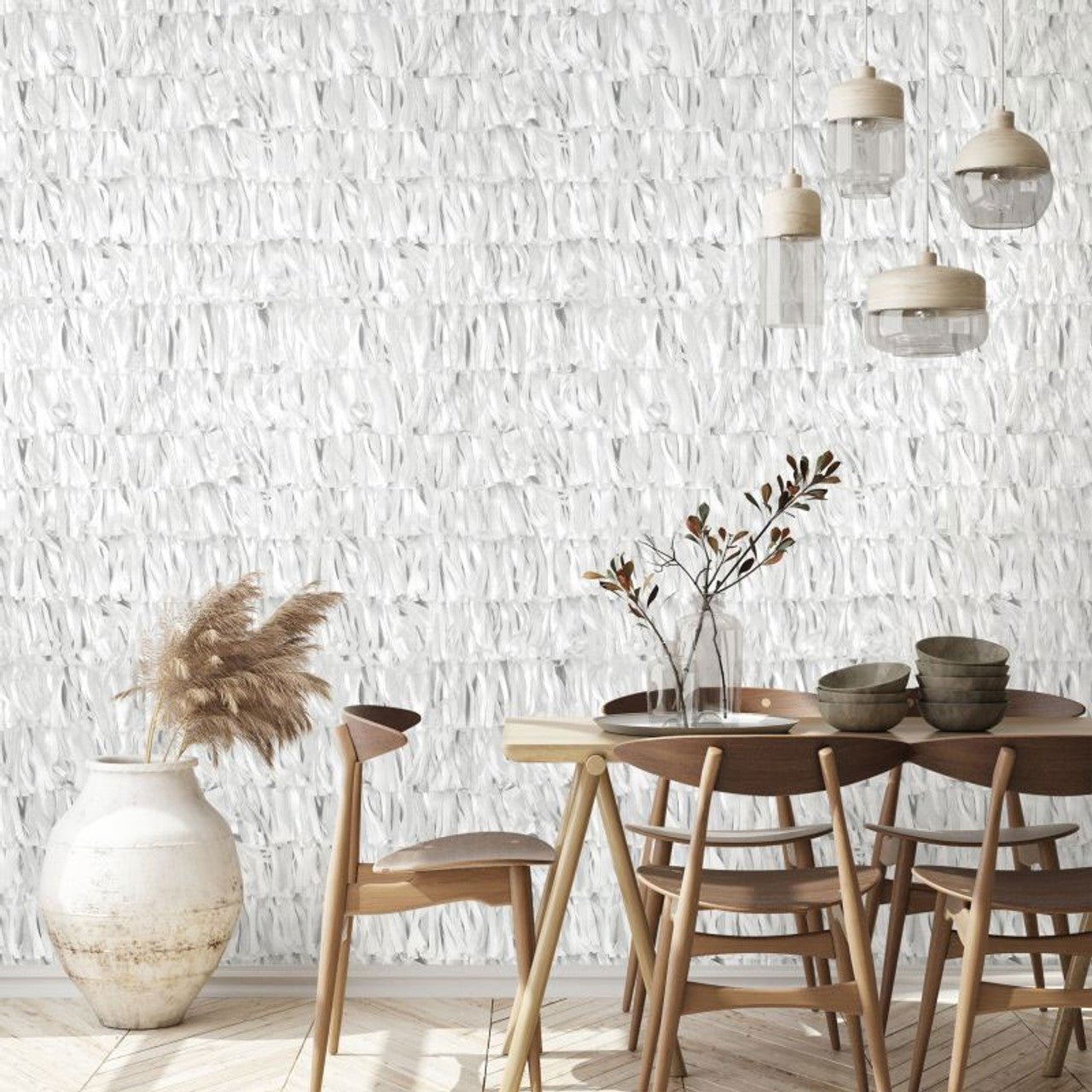 Calma Salt Wallpaper - Sea Salt - Hohenberger - 65316 - Premier Wallcovering