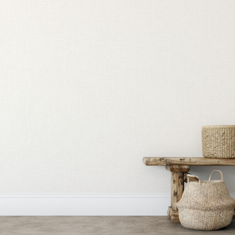 Cambric Texture Wallpaper - Ivory - Muriva - 196307 - Premier Wallcovering