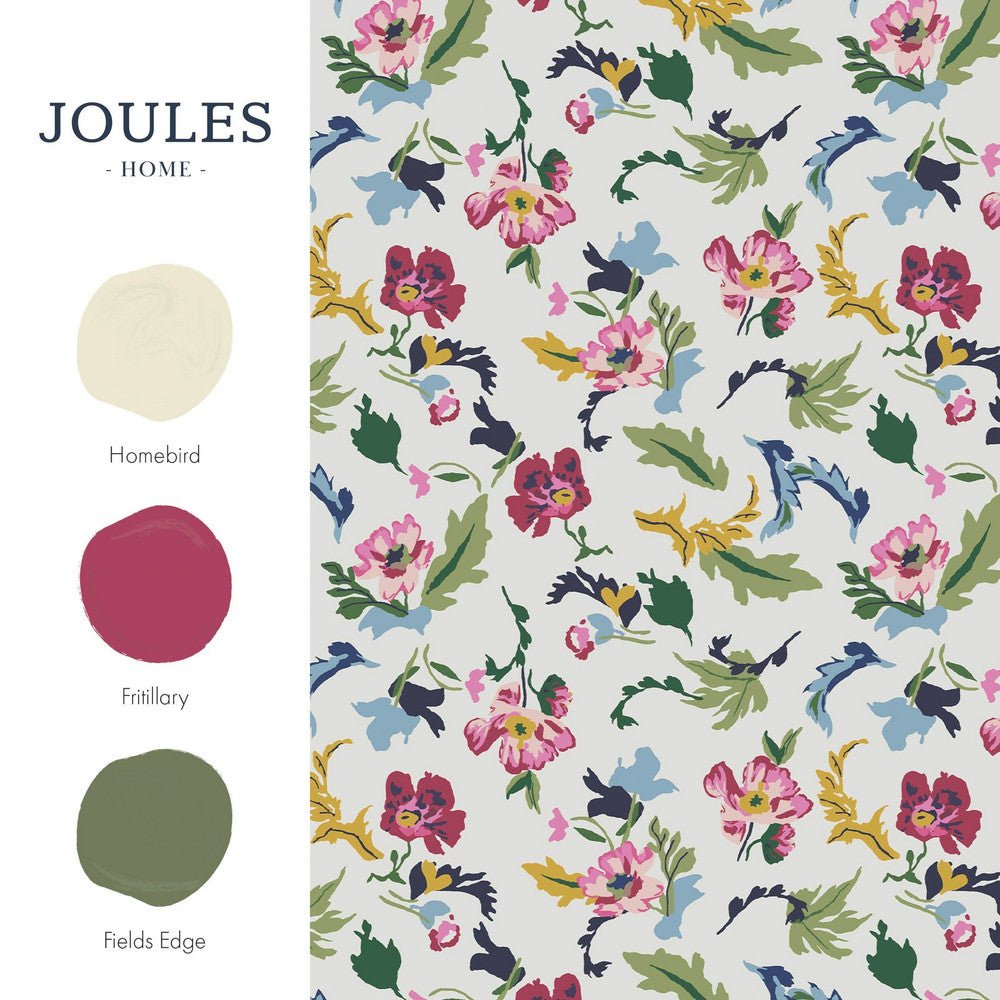 Cambridge Painted Floral Wallpaper - Cream - Joules - 120867 - Premier Wallcovering