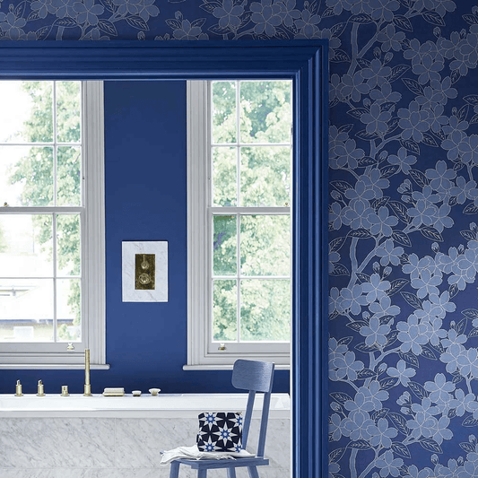 Camellia Wallpaper - Smalt - Little Greene - 0288CASMALT - Premier Wallcovering
