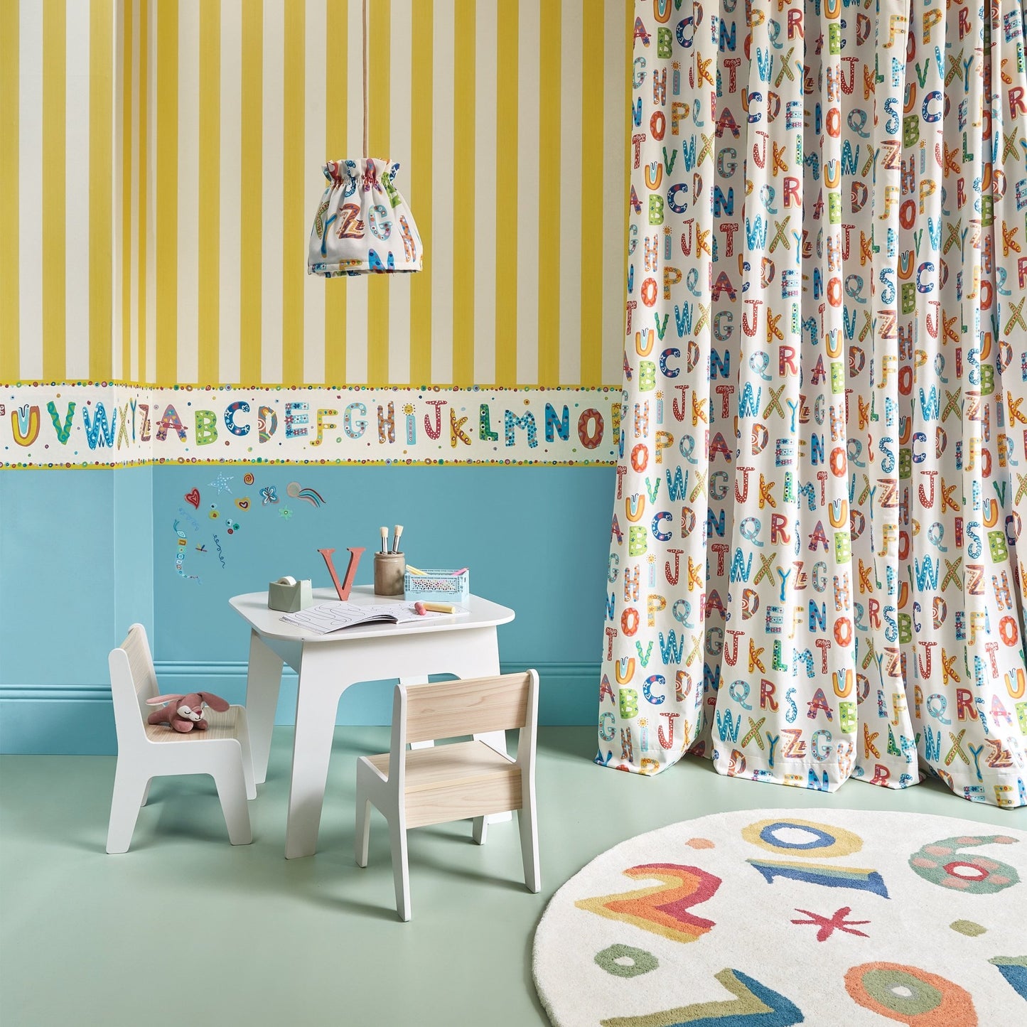 Candy Stripe Wallpaper - Sunflower - Villa Nova - W650/04 - Premier Wallcovering