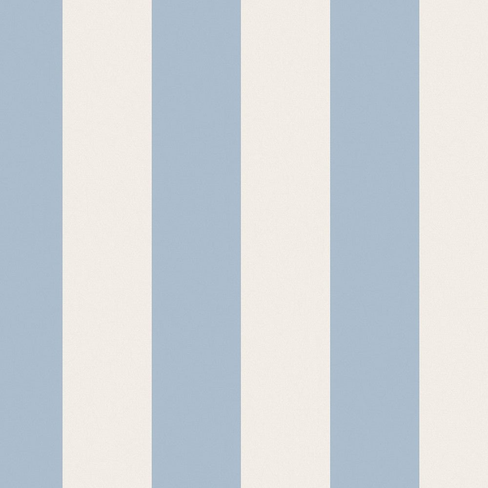 Canopy Stripe Wallpaper - Blue - 125517 - Cath Kidston - Premier Wallcovering