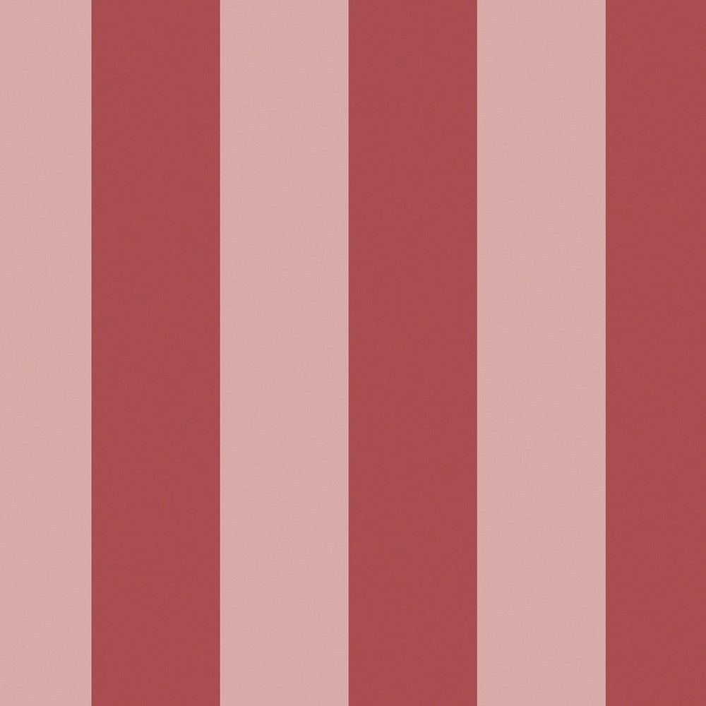 Canopy Stripe Wallpaper - Pink & Red - 125519 - Cath Kidston - Premier Wallcovering
