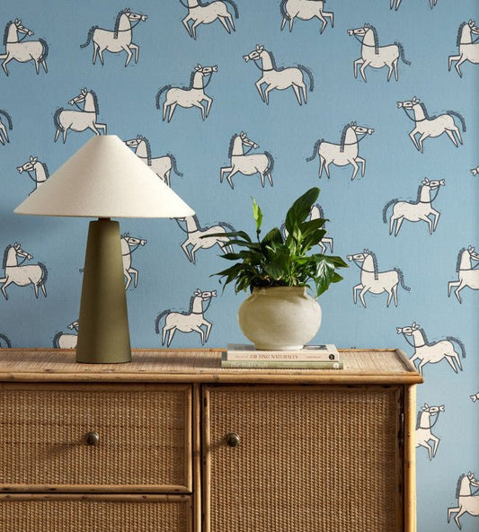 Canter Wallpaper - Denim - Scion - NSCW113252 - Premier Wallcovering