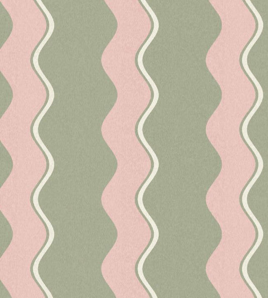 Cari Wave Fabric - Bracken - Woodchip & Magnolia - WMF - 462 - 07LD - Premier Wallcovering