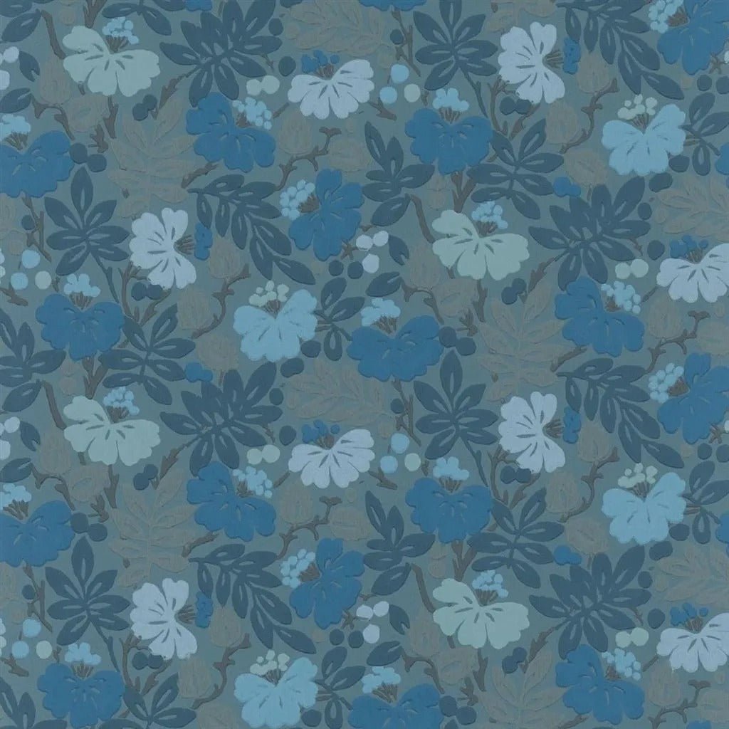 Carlisle Fauna Wallpaper - Woad - English Heritage - PEH0005/03 - Premier Wallcovering