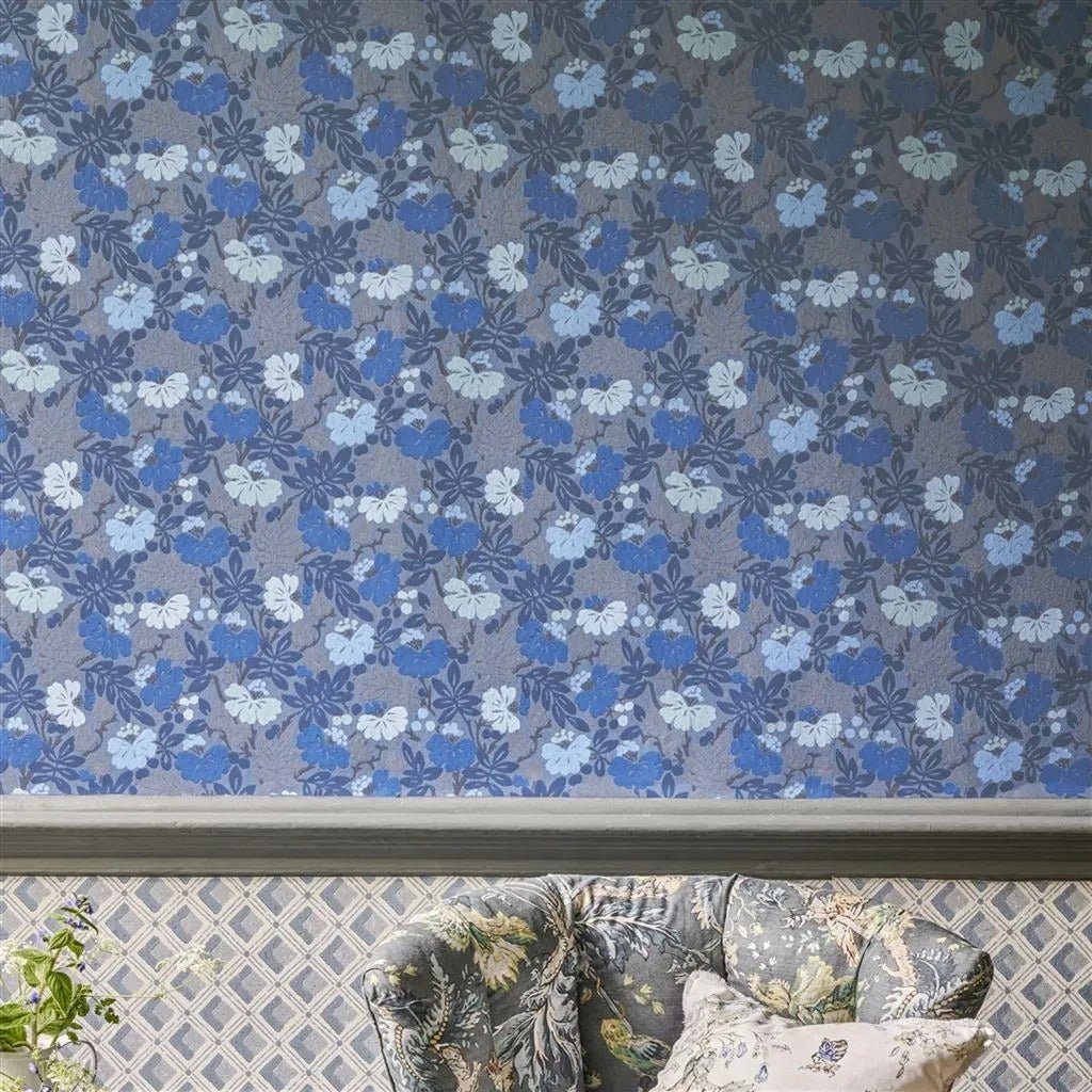 Carlisle Fauna Wallpaper - Woad - English Heritage - PEH0005/03 - Premier Wallcovering