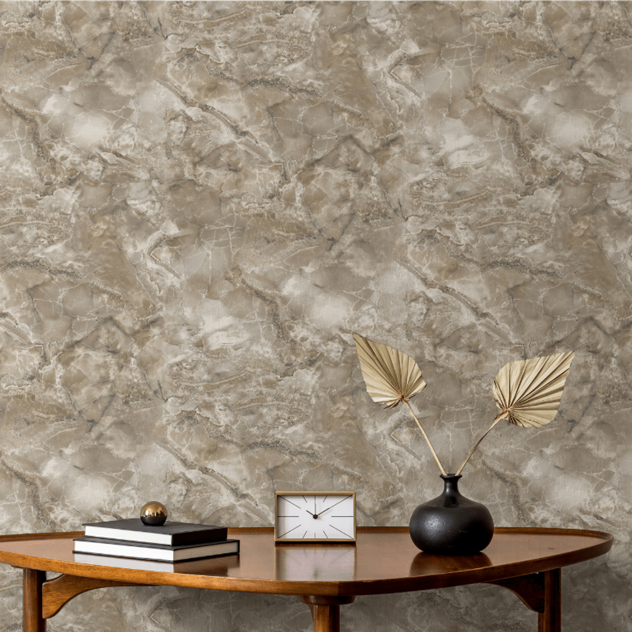 Carlotta Vasari Wallpaper - Mocha - Rasch - 400327 - Premier Wallcovering