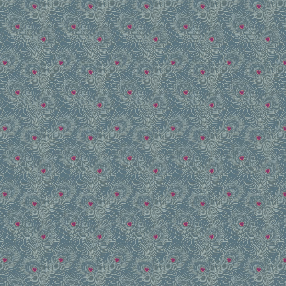 Carlton House Terrace Wallpaper - Blue Plume - Little Greene - 0256CTBLUEP - Premier Wallcovering