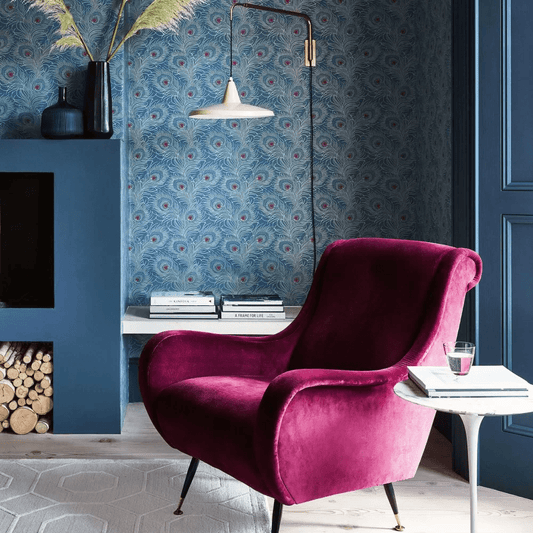 Carlton House Terrace Wallpaper - Blue Plume - Little Greene - 0256CTBLUEP - Premier Wallcovering
