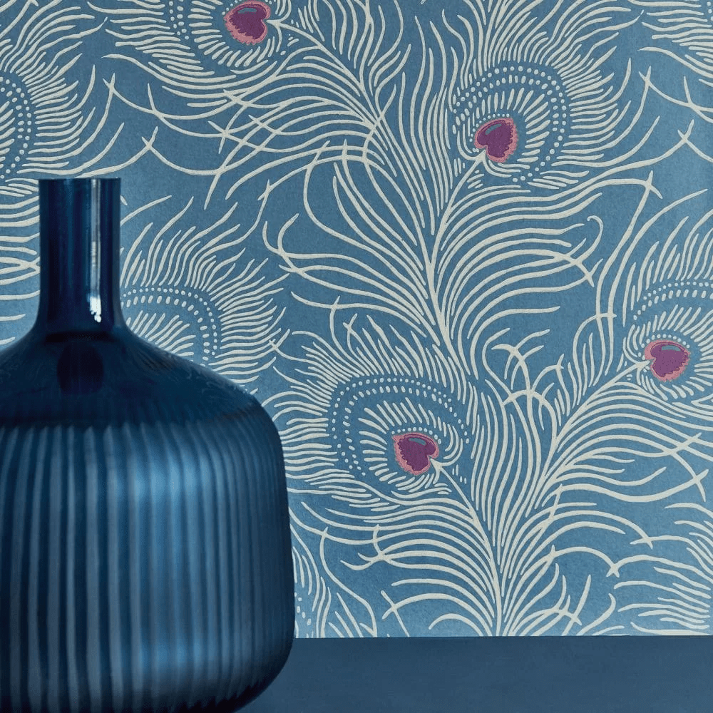 Carlton House Terrace Wallpaper - Blue Plume - Little Greene - 0256CTBLUEP - Premier Wallcovering