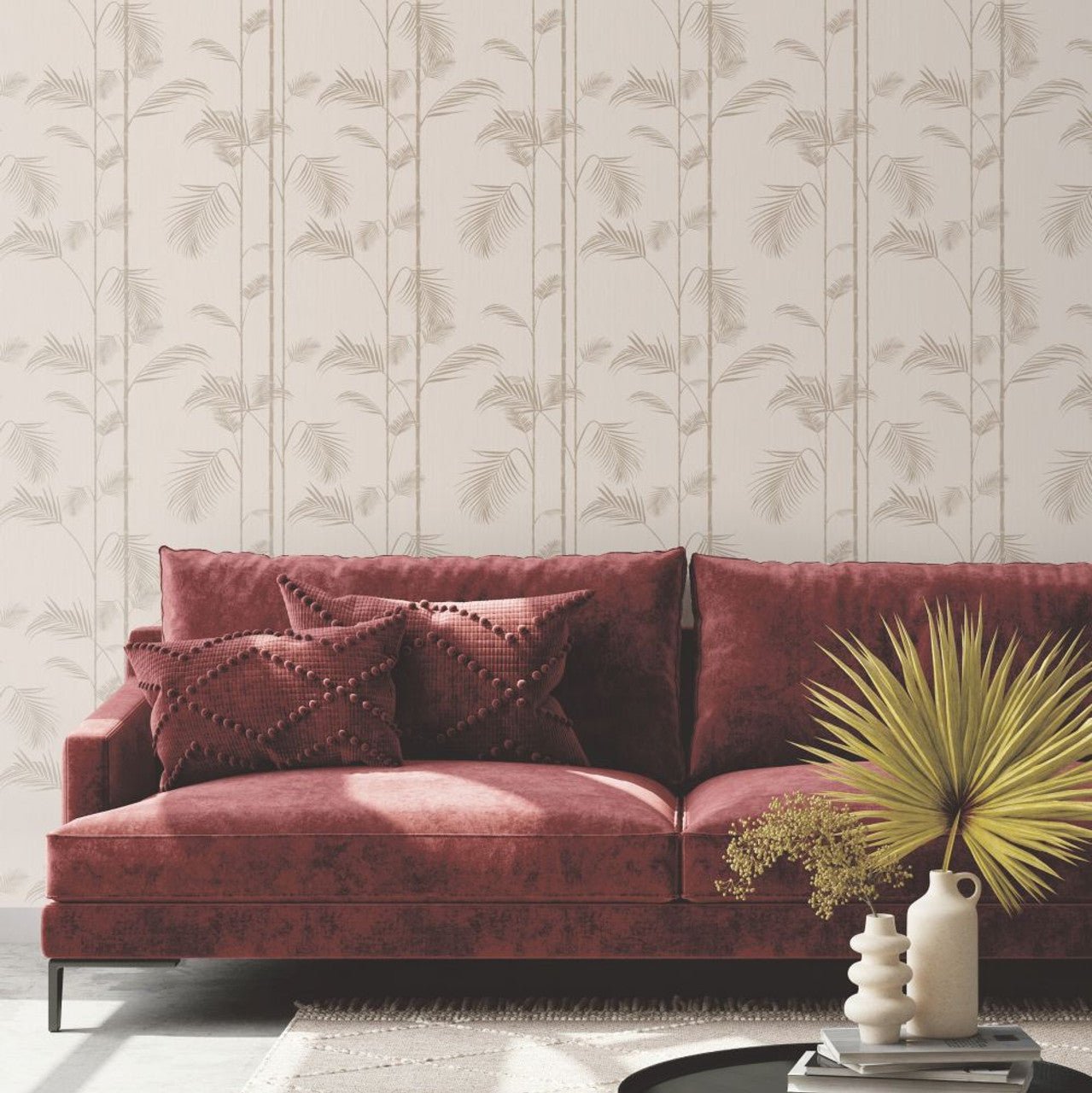 Carmel Eden Wallpaper - Blush - Ted Baker - 13068 - Premier Wallcovering