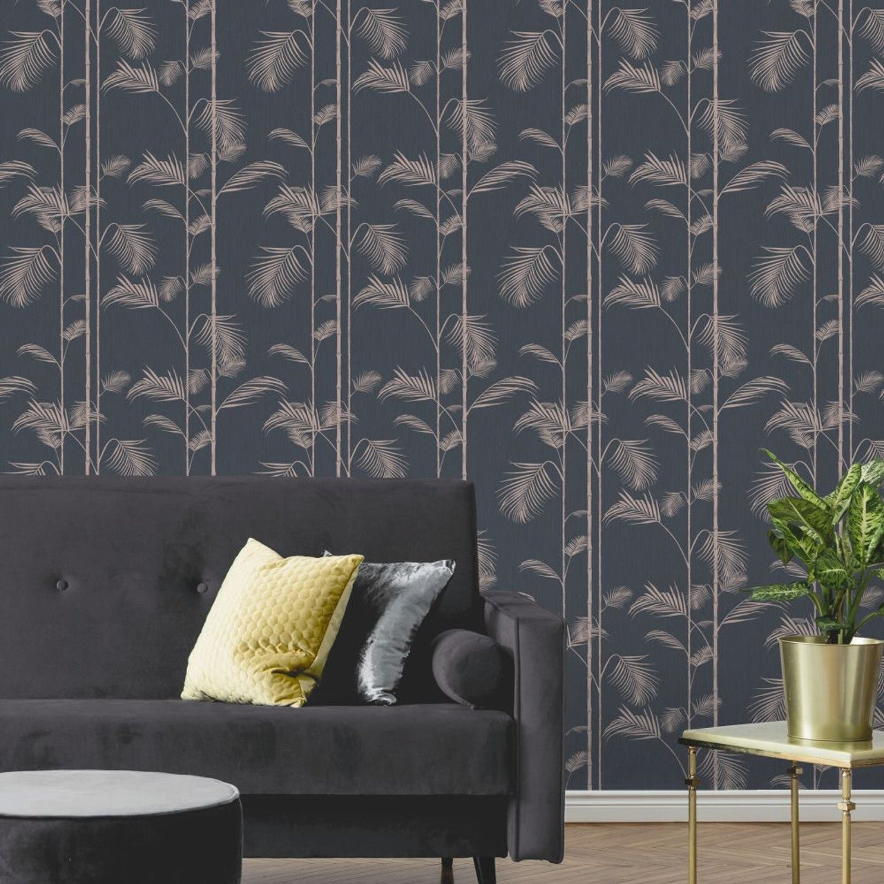 Carmel Eden Wallpaper - Ink - Ted Baker - 13067 - Premier Wallcovering