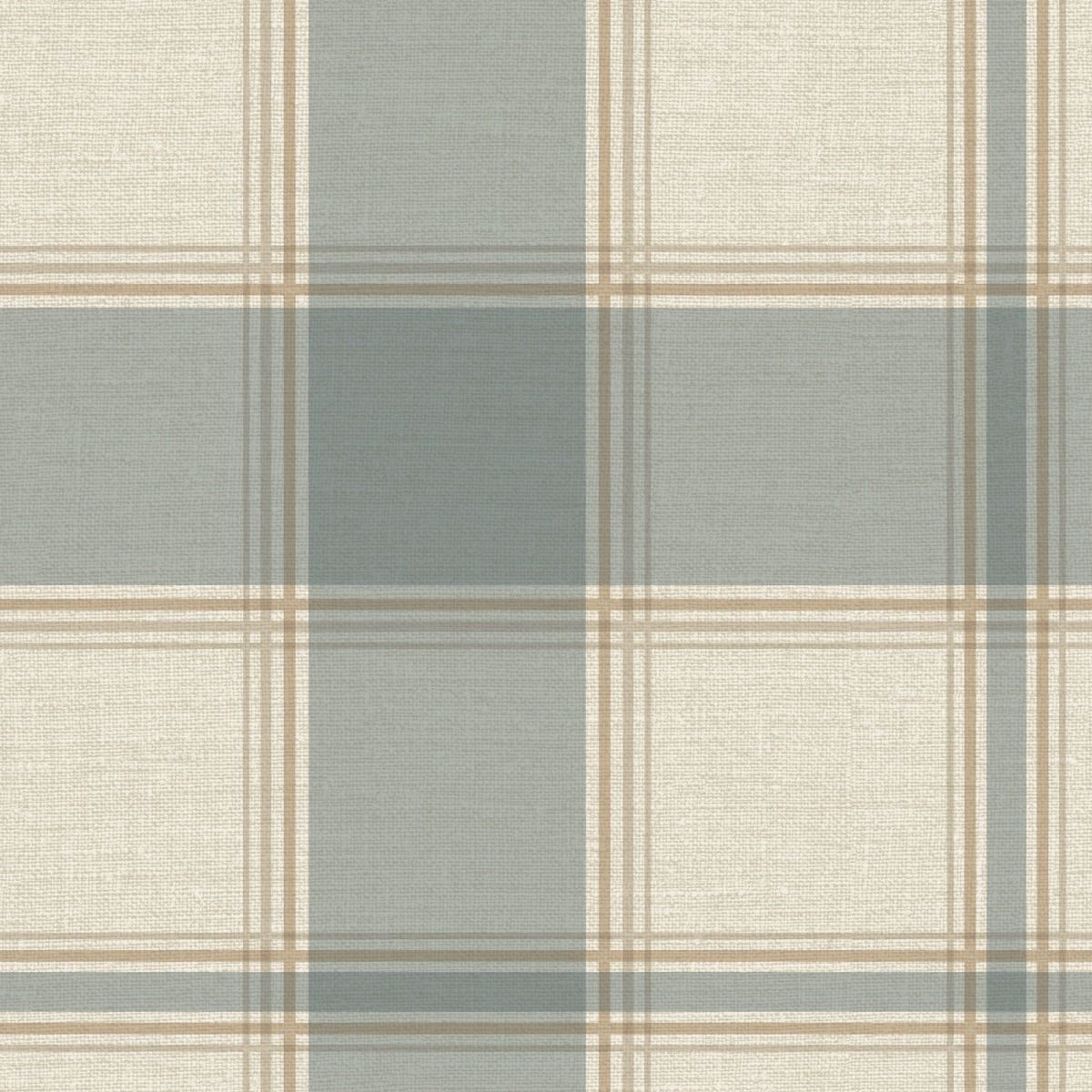 Carmella Check Textured Vinyl Wallpaper - Blue - Belgravia - 7157 - Premier Wallcovering