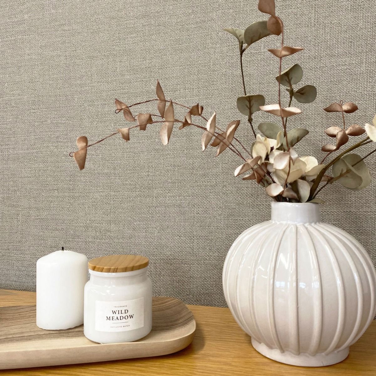 Carmella Plain Textured Vinyl Wallpaper - Grey - Belgravia - 7164 - Premier Wallcovering