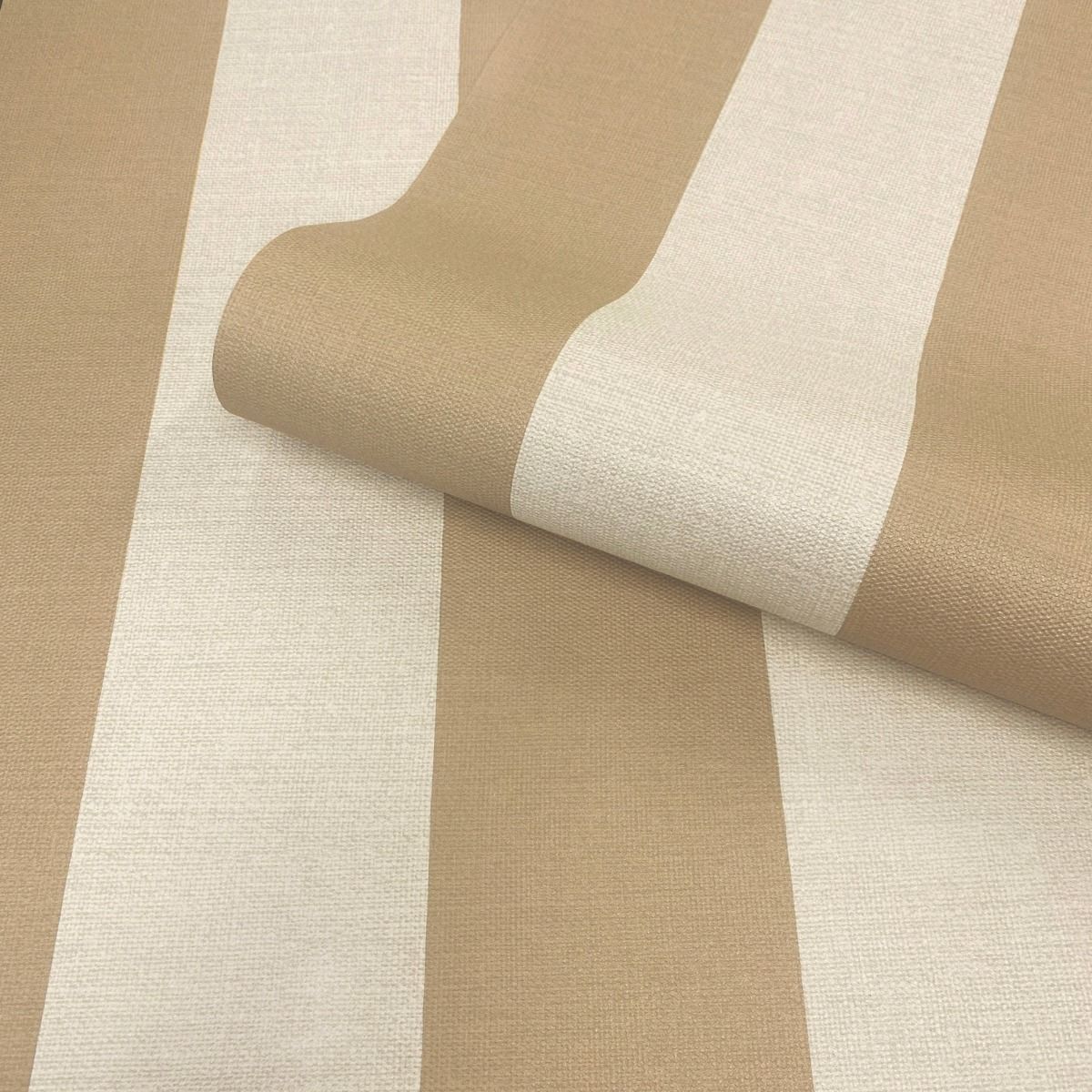 Carmella Stripe Textured Vinyl Wallpaper - Sand - Belgravia - 7161 - Premier Wallcovering
