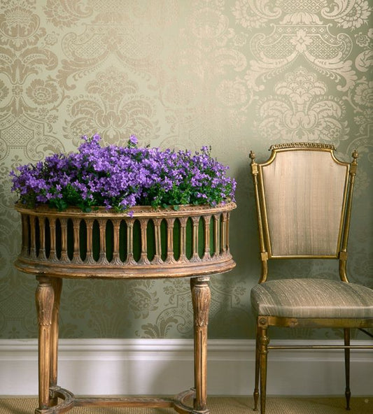 Carmen Wallpaper - Metallic Antique Metallic Gold on Soft Olive - 108/2006 - Cole & Son - Premier Wallcovering