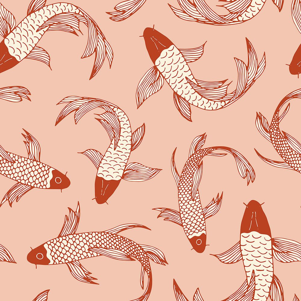Carpe Diem Wallpaper - Pink, Red & Ivory - Lust Home - LH900390 - Premier Wallcovering