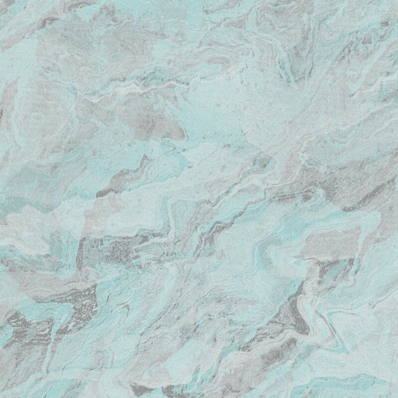 Carrara Marble Metallic Wallpaper - Teal - Erismann - 10318 - 18 - Premier Wallcovering