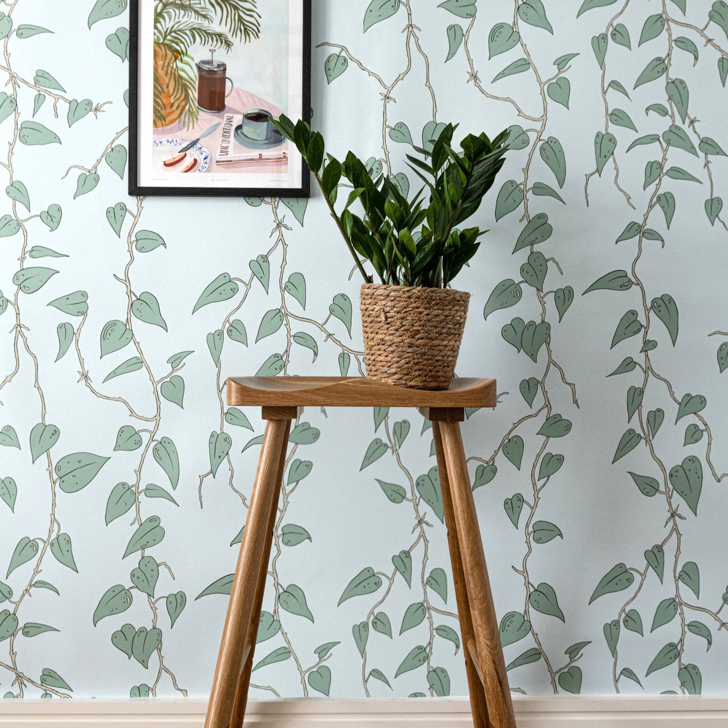 Cascada Wallpaper - Larimar-Blue - Wear The Walls - CALB807670 - Premier Wallcovering