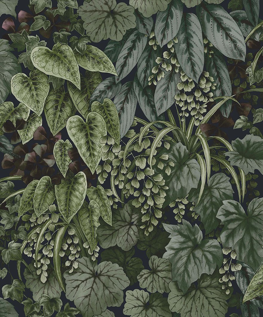 Cascading Garden Wallpaper - Navy - Holden Décor - 91361 - Premier Wallcovering