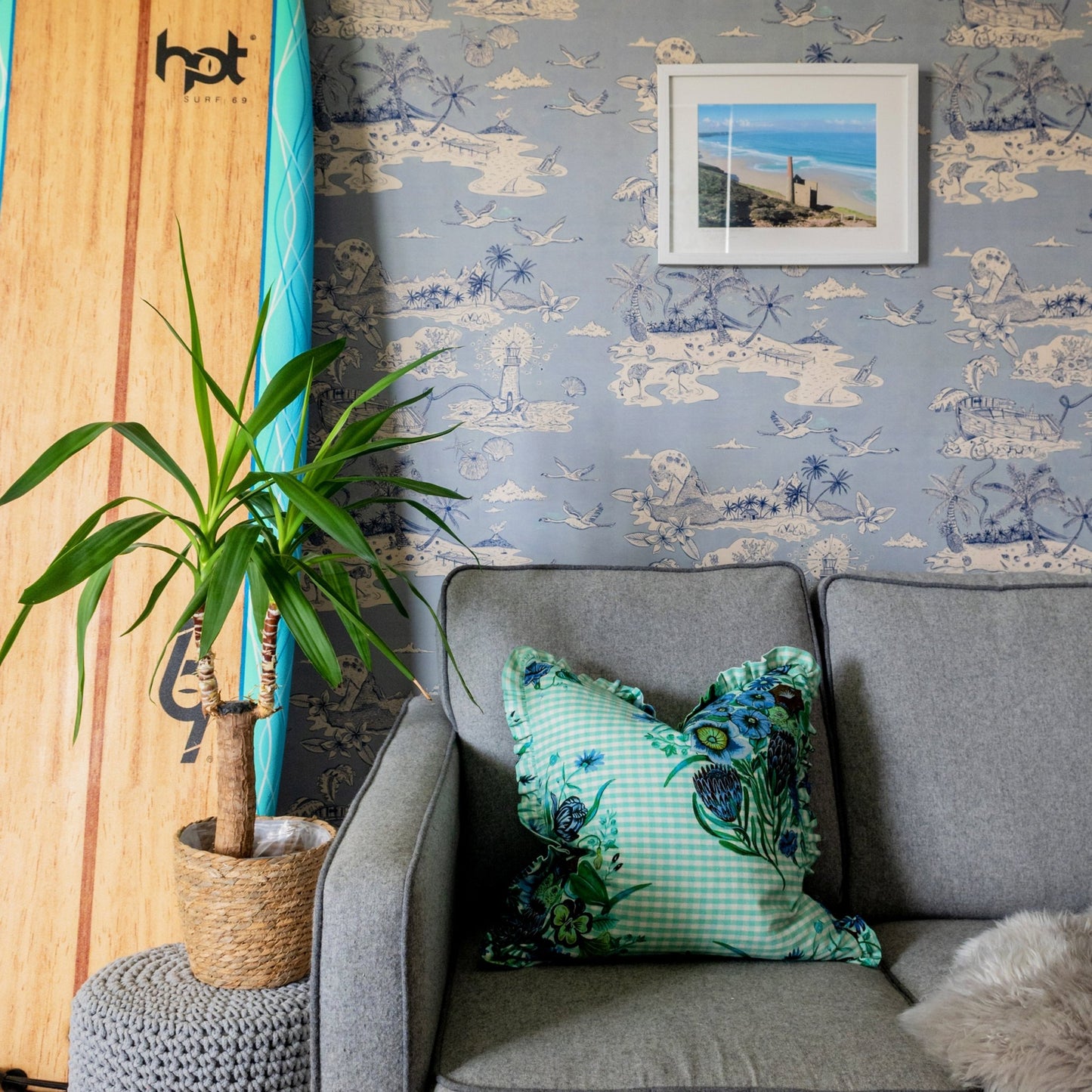 Castaway Wallpaper - Sky-Blue - Wear The Walls - CASB894152 - Premier Wallcovering