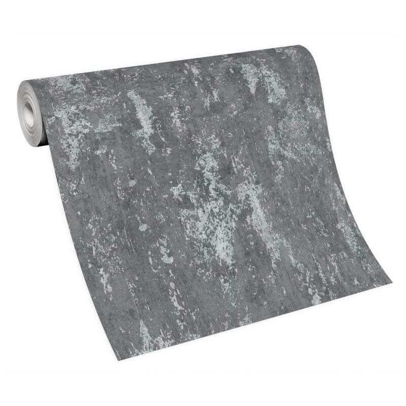 Casual Chic Industrial Texture Metallic Wallpaper - Dark Grey - Erismann - 10273 - 10 - Premier Wallcovering