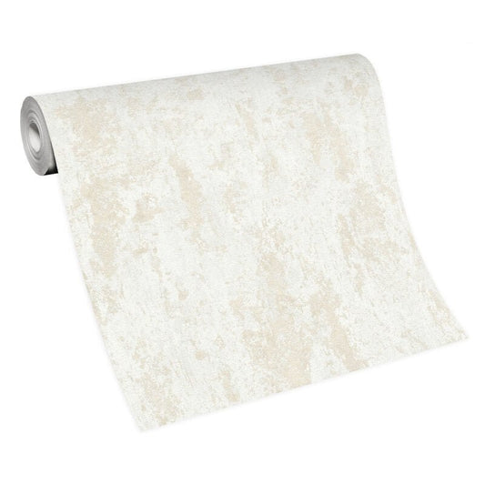 Casual Chic Industrial Texture Metallic Wallpaper - Cream - Erismann - 10273 - 14 - Premier Wallcovering