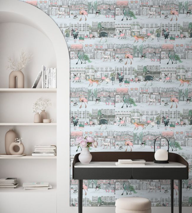 Catwalk Wallpaper - Powder Blue - Brand McKenzie - BMWL005/02D - Premier Wallcovering