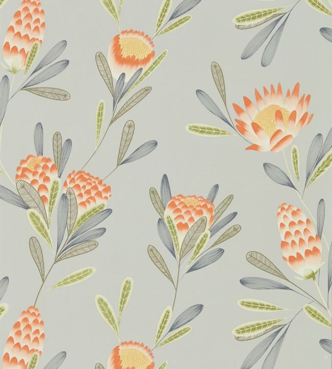 Cayo Wallpaper - Coral/Silver - HZAP111773 - Harlequin - Premier Wallcovering