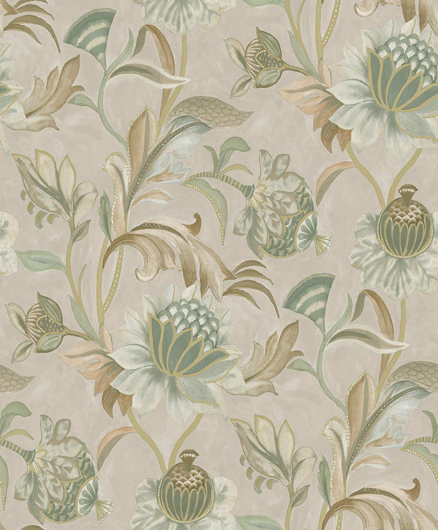 Cecelia Wallpaper - Beige / Green - Holden Décor - 36352 - Premier Wallcovering