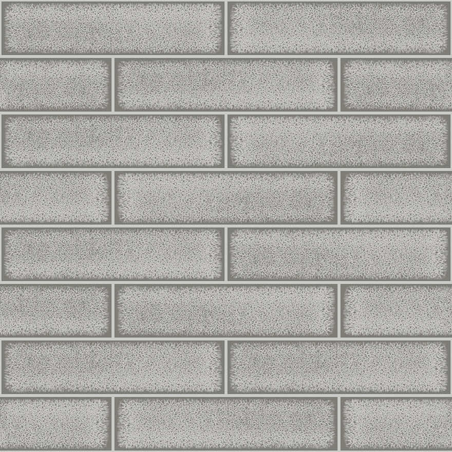 Celadon Gloss Tile Wallpaper - Grey - Holden Décor - 89387 - Premier Wallcovering