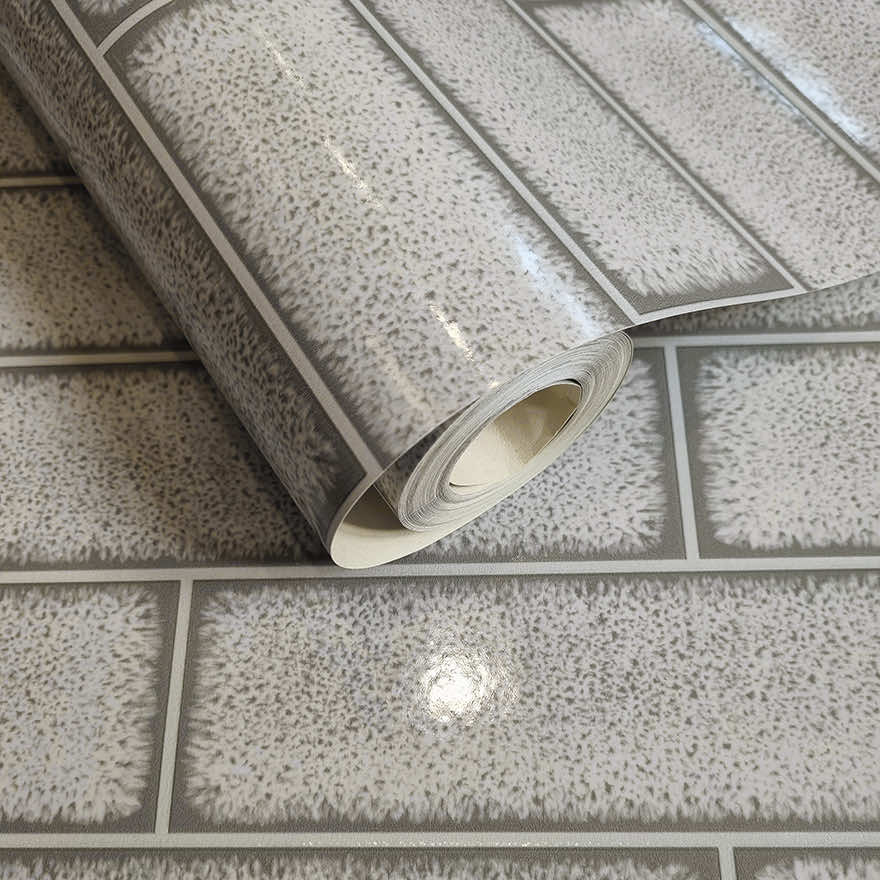 Celadon Gloss Tile Wallpaper - Grey - Holden Décor - 89387 - Premier Wallcovering