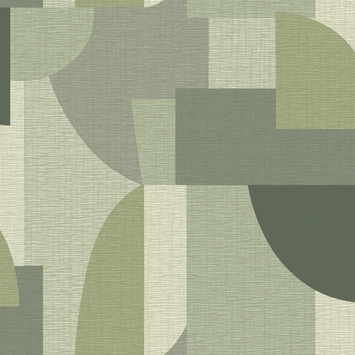 Ceruti Geometric Wallpaper - Green - Belgravia - 1422 - Premier Wallcovering