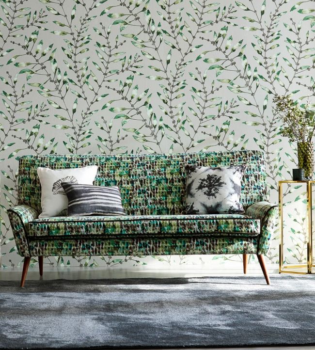 Chaconia Wallpaper - Emerald/Lime - HANZ111634 - Harlequin - Premier Wallcovering