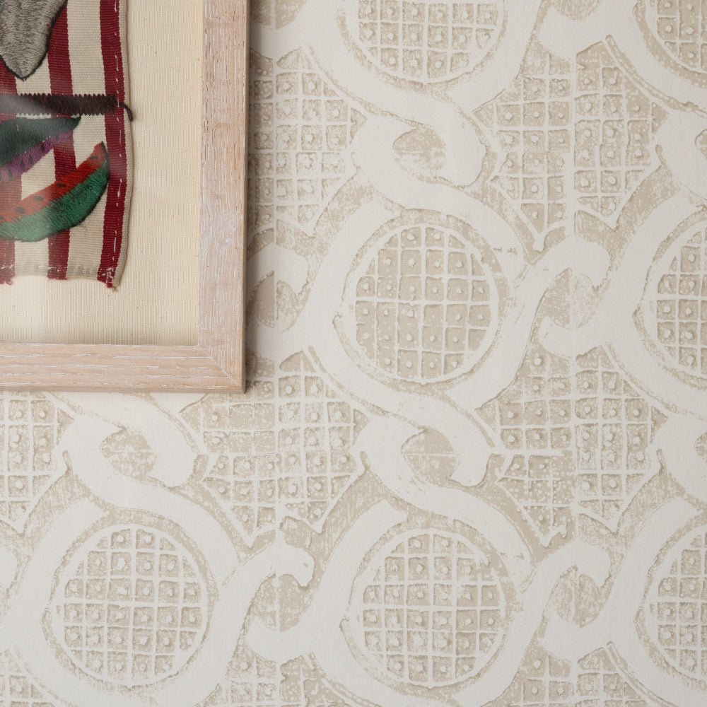 Chain Wallpaper - Sand - Blithfield - 699-03 - Premier Wallcovering