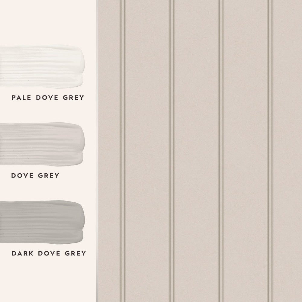 Chalford Wood Panelling Wallpaper - Dove Grey - Laura Ashley - 122759 - Premier Wallcovering