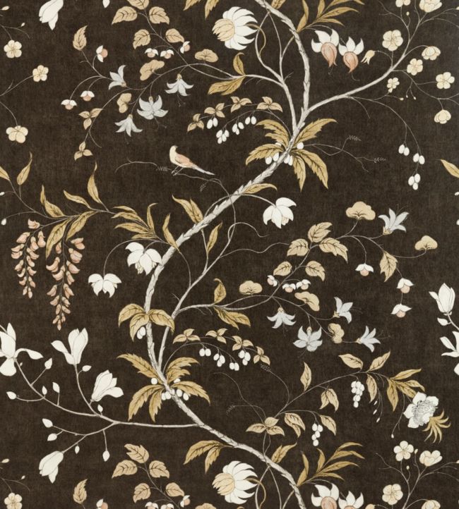 Chambalon Trail Wallpaper - Antique Gold/Vine Black - ZDAR312850 - Zoffany - Premier Wallcovering