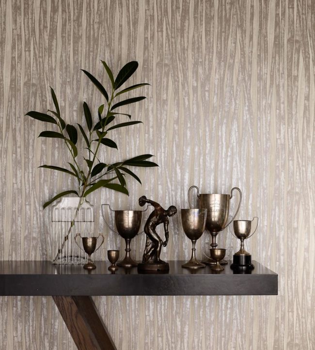 Charbagh Wallpaper - Pale Linen/Mica - Osborne & Little - W6496-02 - Premier Wallcovering