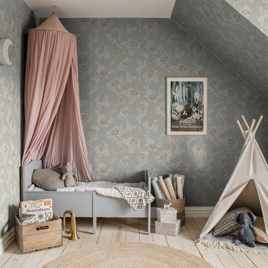 Charlotta Wallpaper - Spring Green - Sandberg - 830-28 - Premier Wallcovering