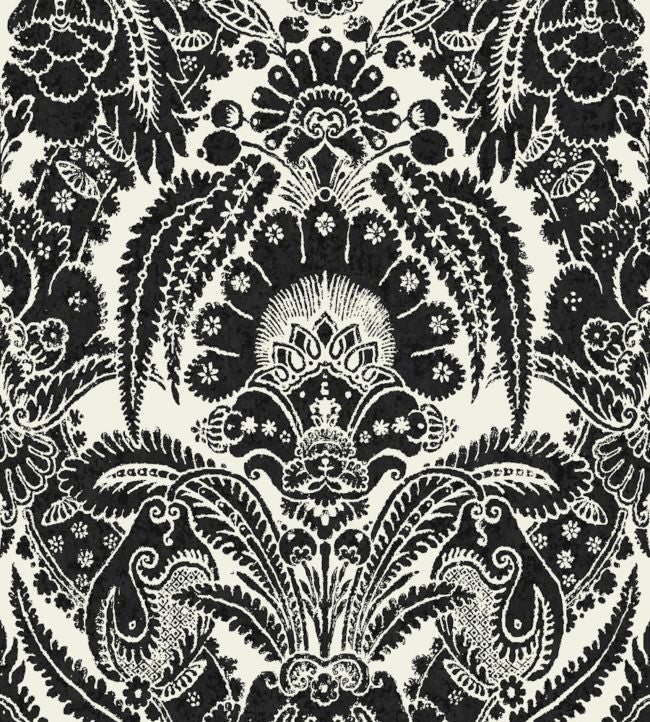 Chatterton Wallpaper - Black on White - 94/2010 - Cole & Son - Premier Wallcovering