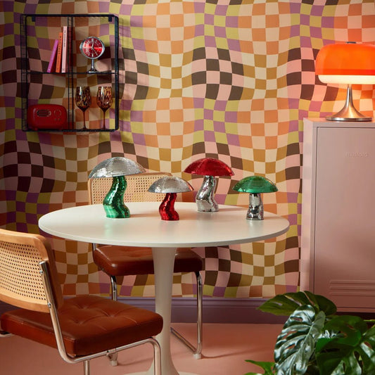 Checkity Check Wallpaper - Retro Tones - Lust Home - LH900524 - Premier Wallcovering
