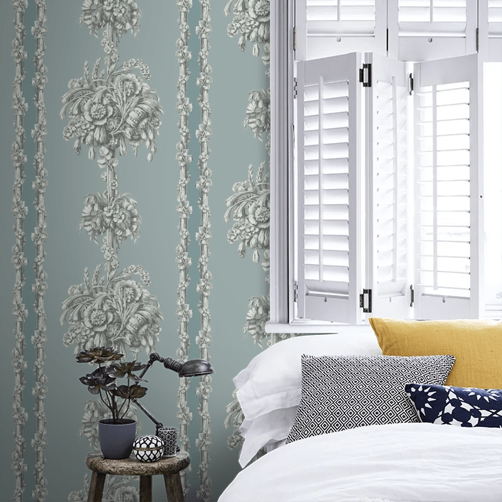 Chelsea Bridge Wallpaper - Archive Blue - Little Greene - 0251CBARCHI - Premier Wallcovering