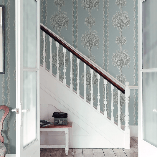 Chelsea Bridge Wallpaper - Archive Blue - Little Greene - 0251CBARCHI - Premier Wallcovering