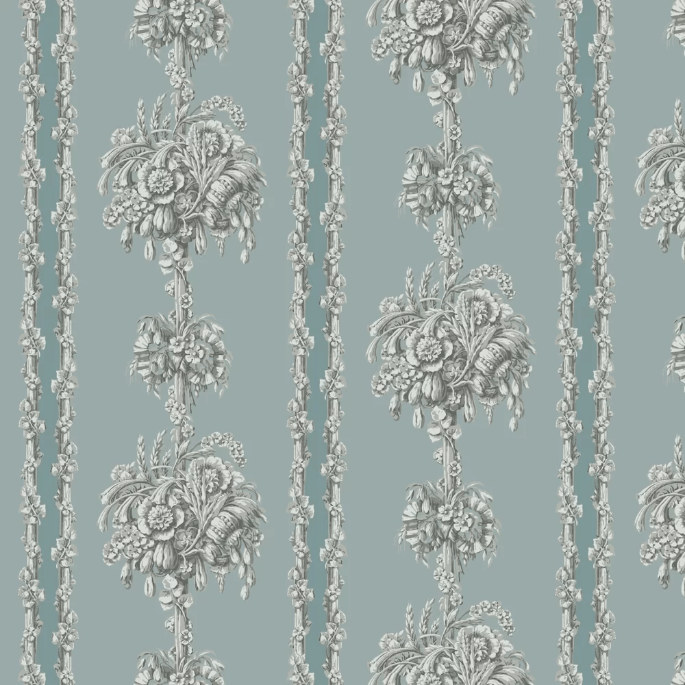 Chelsea Bridge Wallpaper - Archive Blue - Little Greene - 0251CBARCHI - Premier Wallcovering