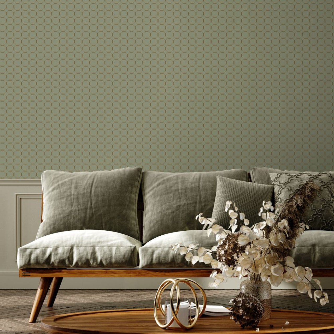 Chesnut Eden Wallpaper - Sage - Ted Baker - 13100 - Premier Wallcovering