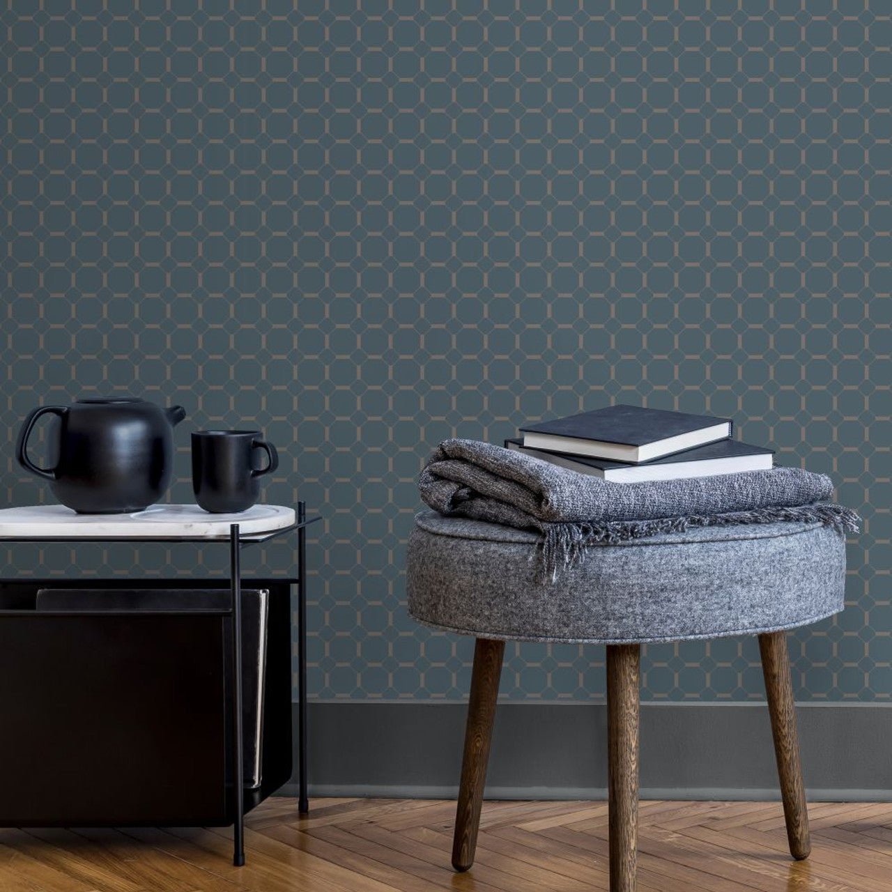 Chesnut Eden Wallpaper - Blue - Ted Baker - 13096 - Premier Wallcovering