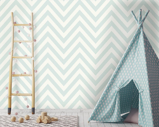 Chevron Wallpaper - Teal - Holden Décor - 12570 - Premier Wallcovering